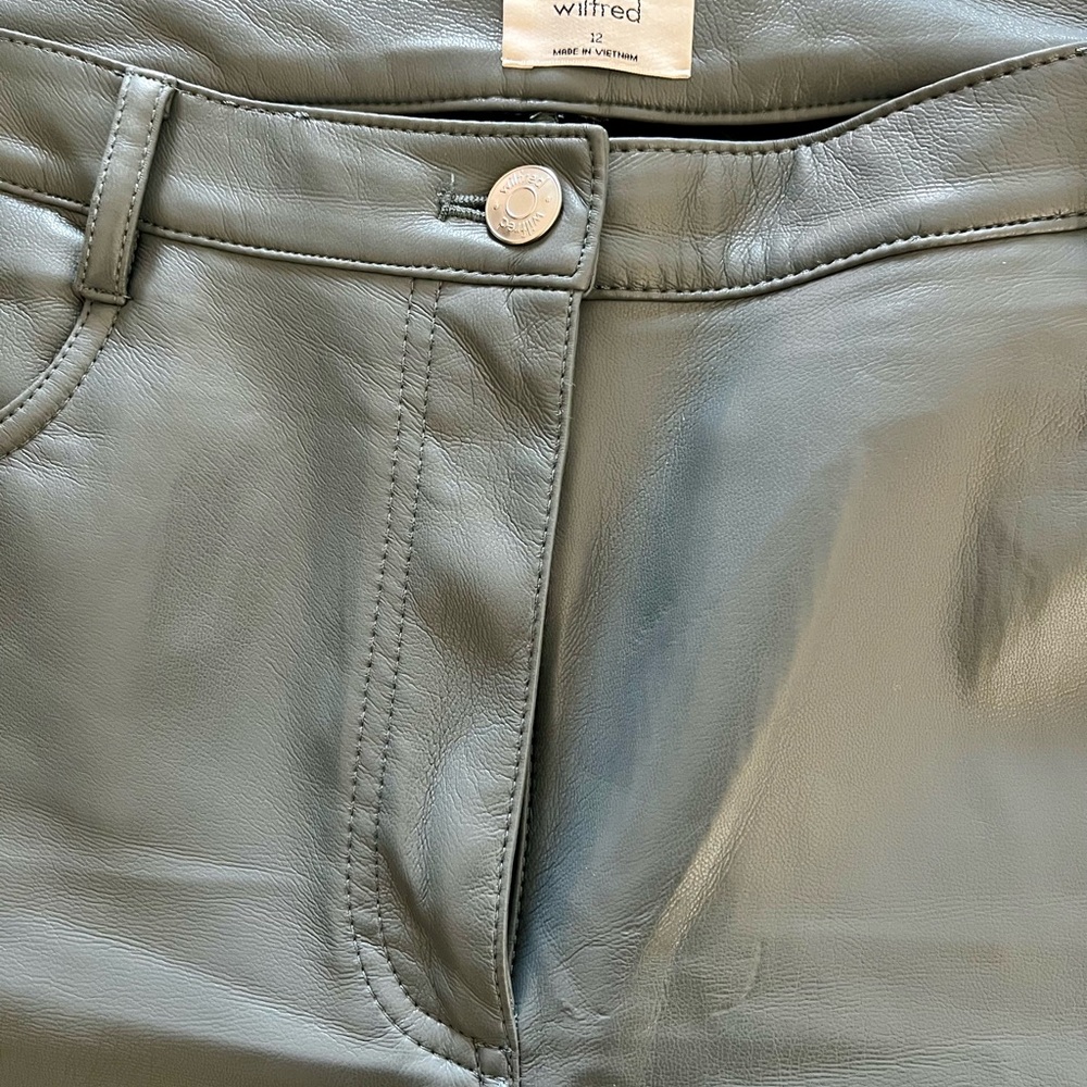 Wilfred faux leather blue pants. Size 12.